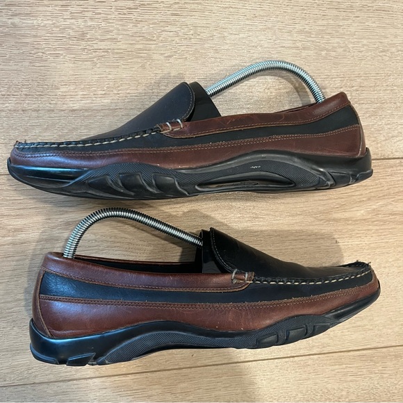 Allen Edmonds Men’s Boulder Black Brown Slip On Loafer Colorblock Size 10 - Picture 4 of 9
